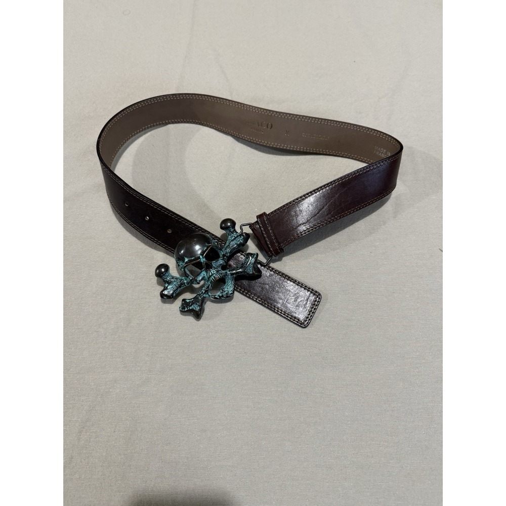 Abaco PARIS Women's MADE IN FRANCE Turquoise Rustic Skull And Crossbones Size‎ M